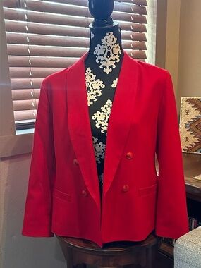 Vintage Pendleton Red Double-Breasted Women's Blazer size 8P